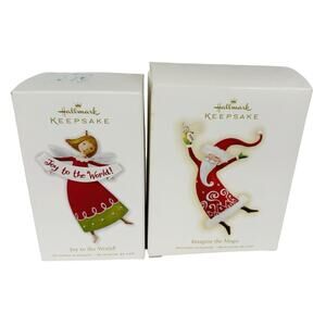Hallmark Keepsake Joy To The World & Imagine The Magic Ornament Lot‎